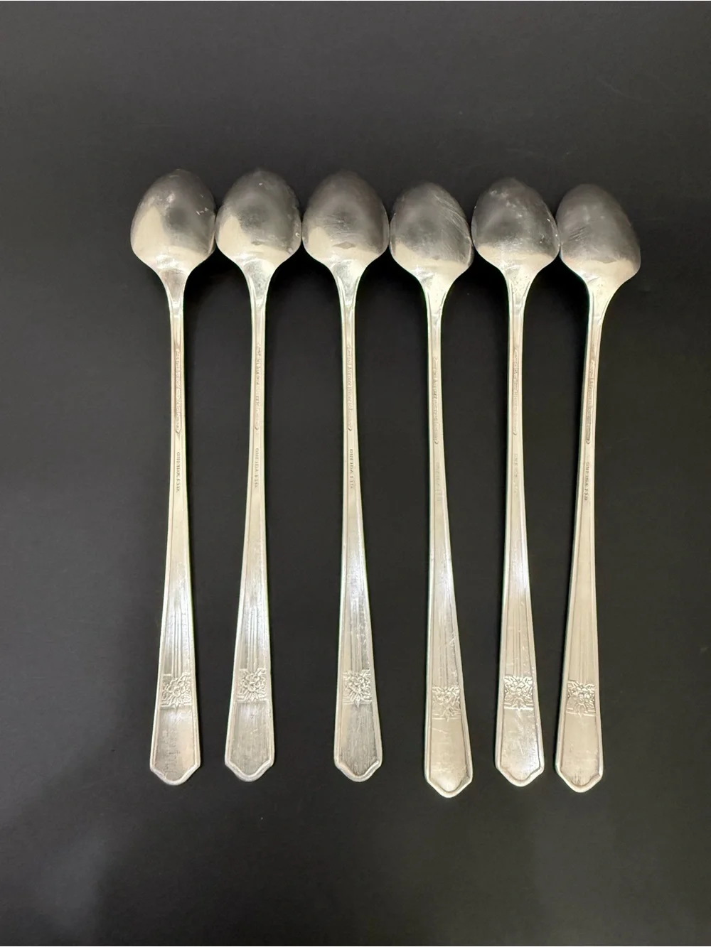 Vintage ONEIDA Simeon & George Rogers Co. Silver Rose Silver-plate Ice Tea Spoon